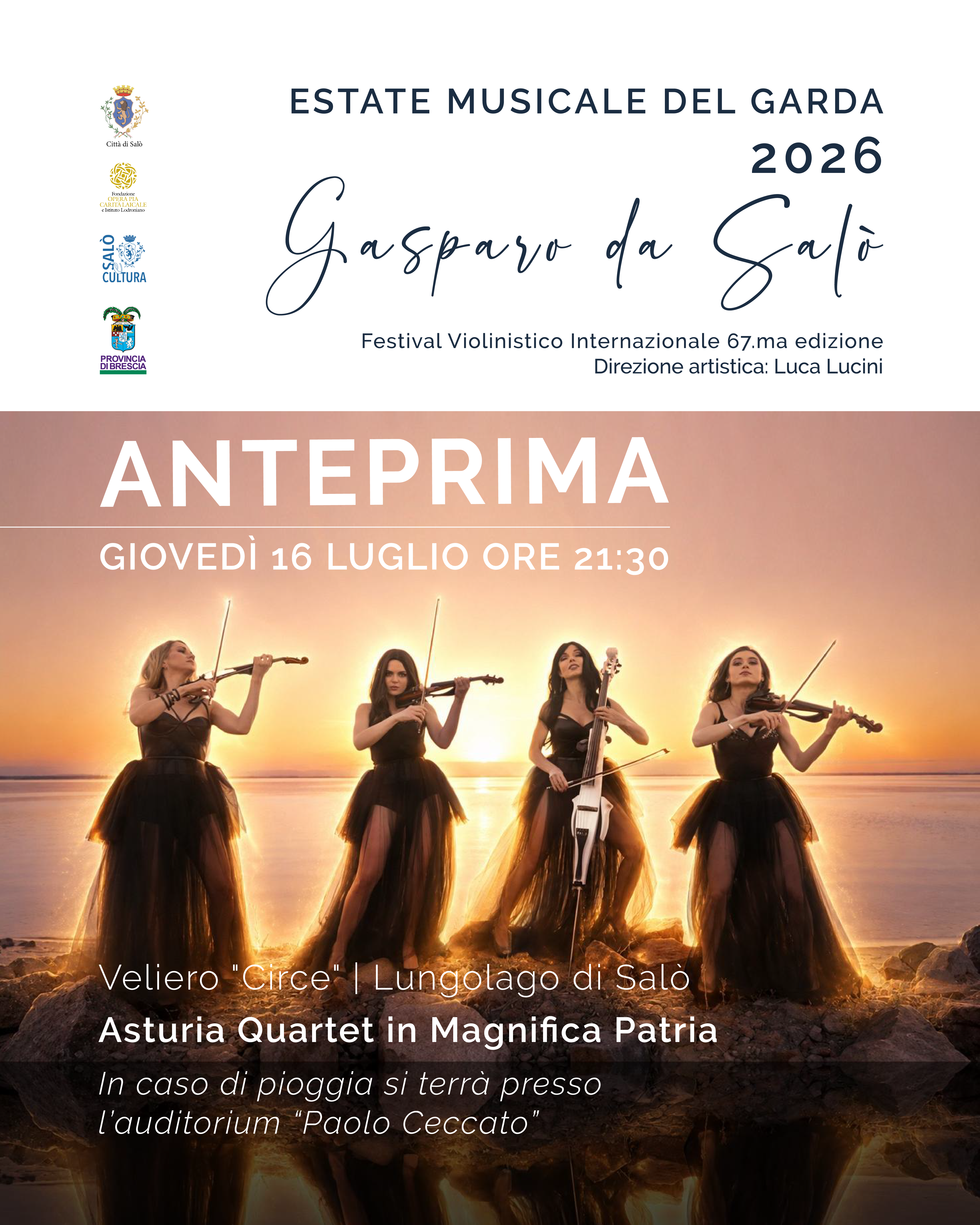 Estate Musicale del Garda – Quartetto Asturia sul Circe